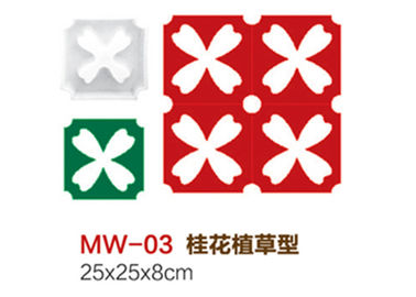 Çin Dekoratif Kaldırım Tuğla Driveway Paver Kalıpları Yeniden Kilitlenebilir Dayanıklı 25 * 25 * 4 Cm Tedarikçi